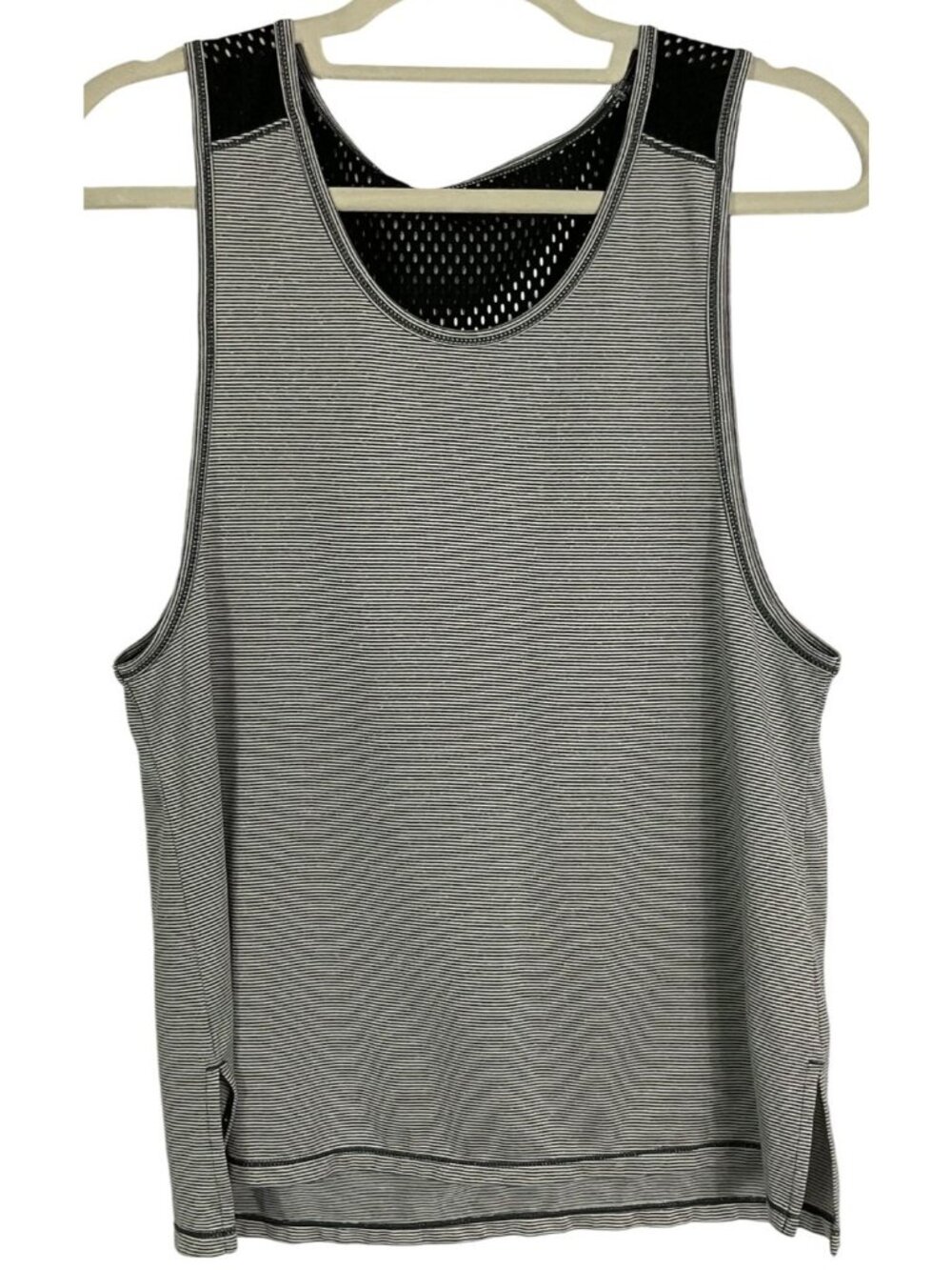 Z by Zella Mind Body Energy Mesh Back Workout Tank Black White size small